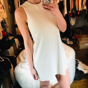 Issac mizrahi cream babydoll dress